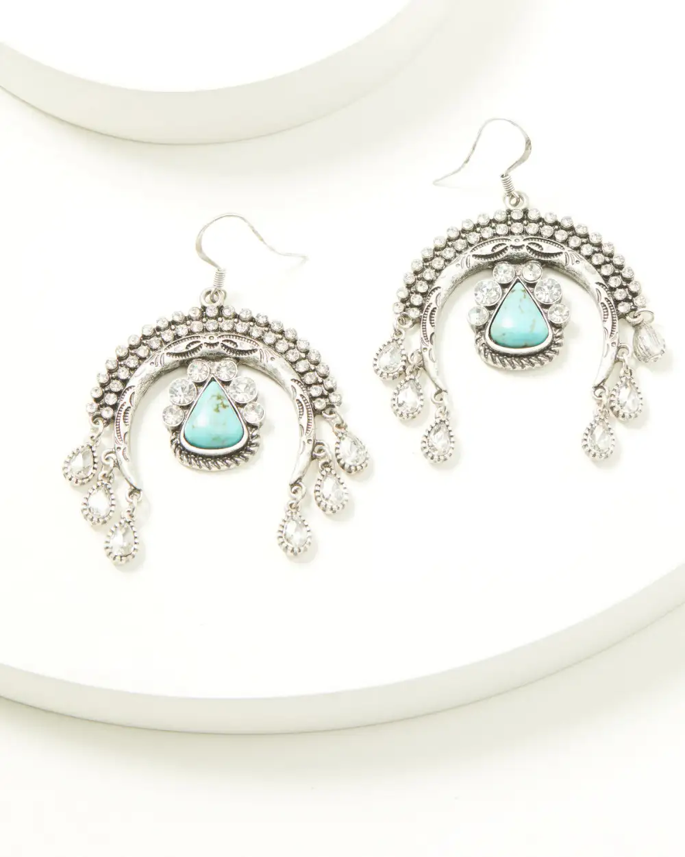 Rhinestone Stone Detail Statement Earrings