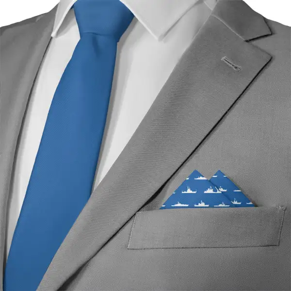 Graceful Classic Nautical Military Motif Pocket Square