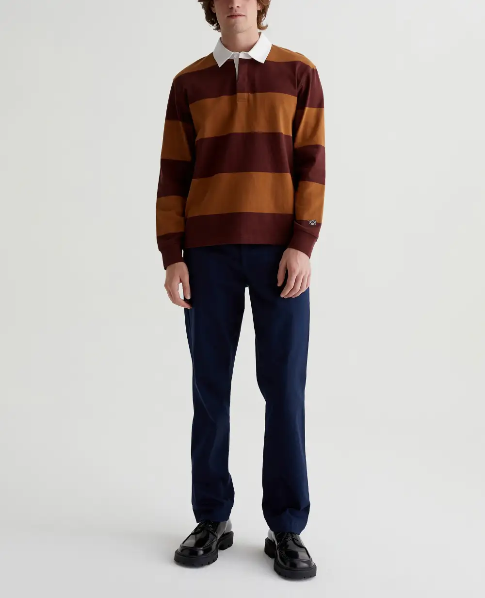 Men's Long Sleeve Rugby Polo Shirt