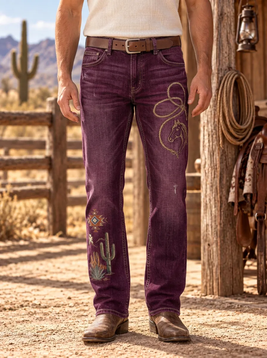 Everyday Cowboy Horse Outdoor Look Men's Western Jeans