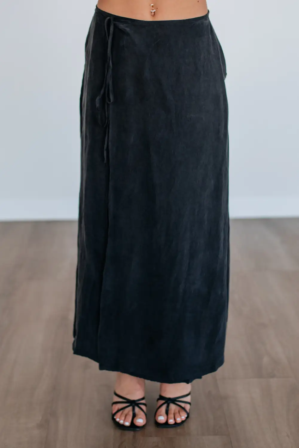 Side Tie Maxi Skirt