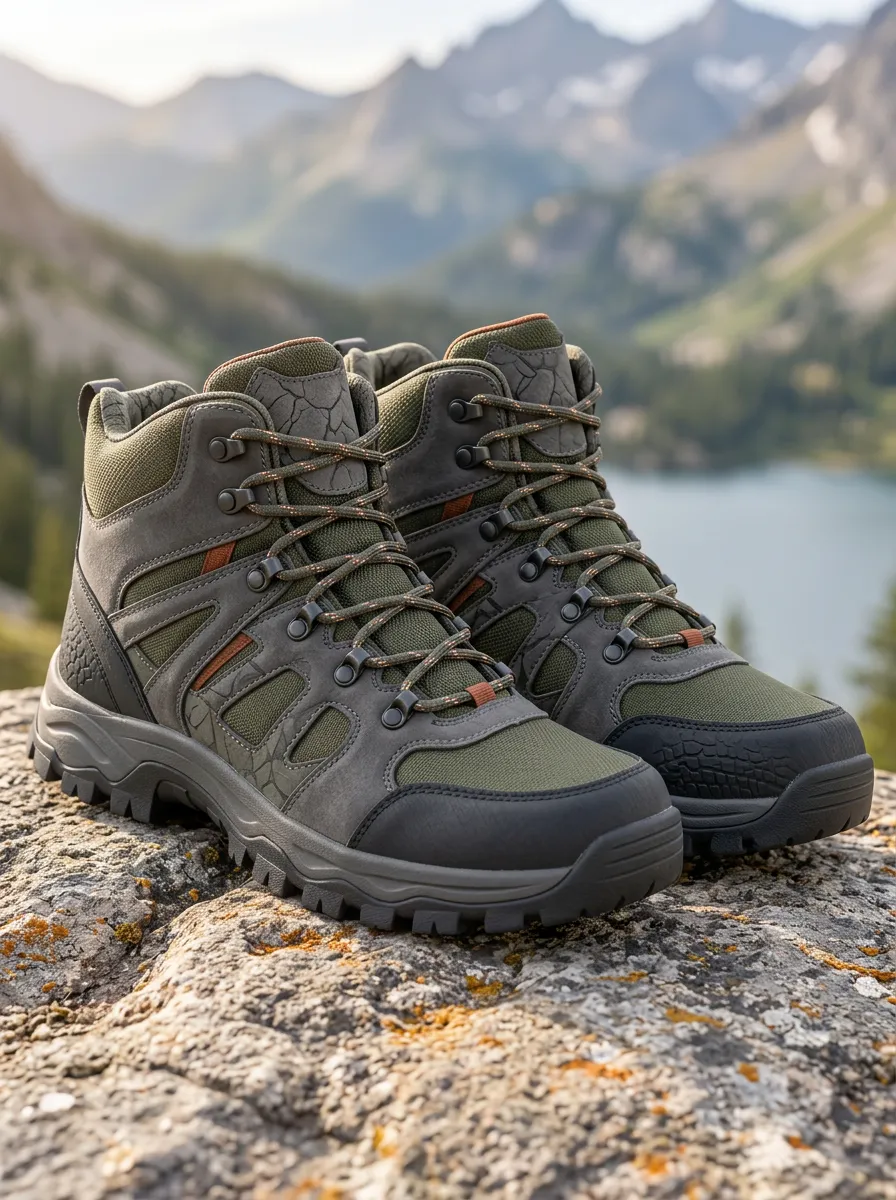 Unisex Outdoor Hiking Mountain Texture Printed Boots