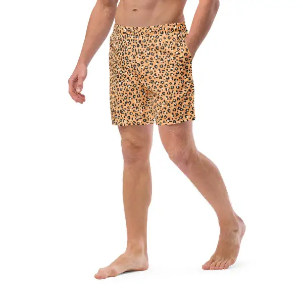Breathable Leopard Print Swim Trunks
