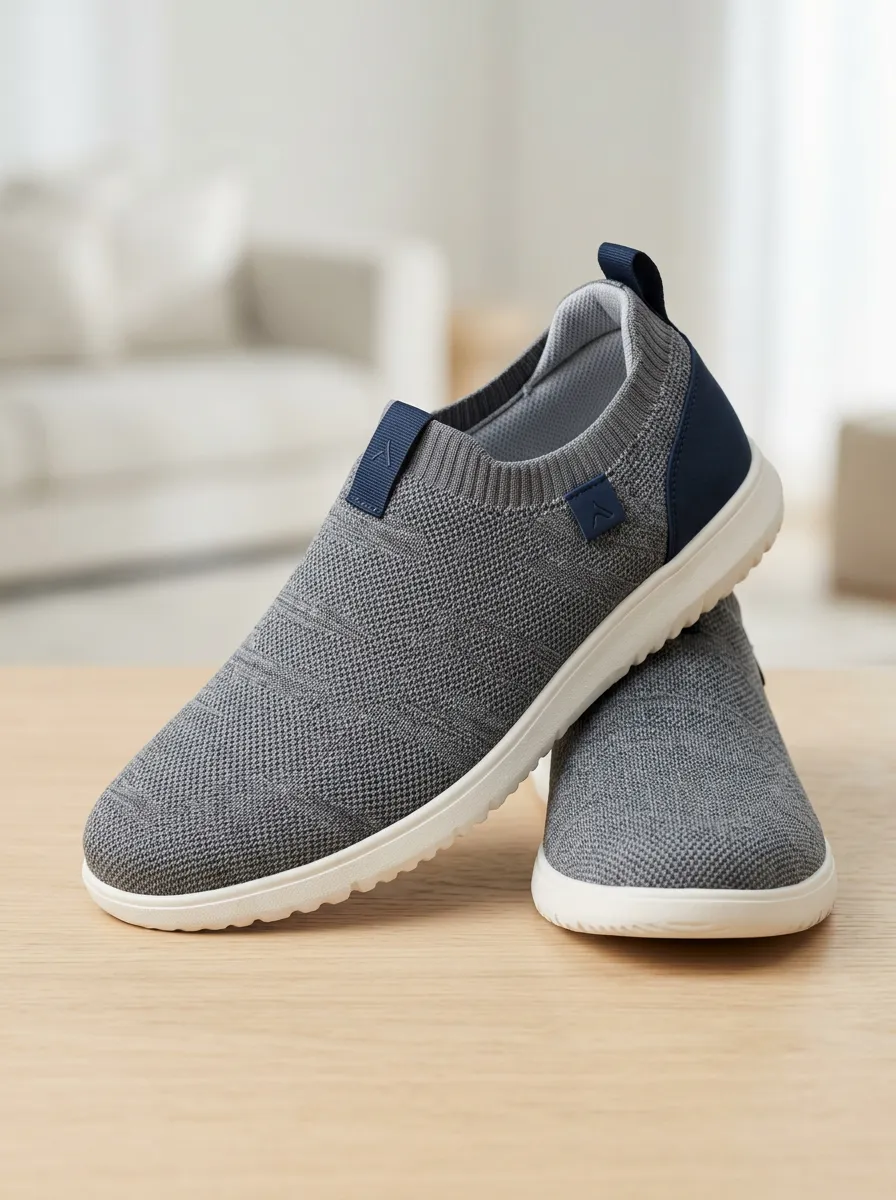 Outdoor-Inspired Knit Elastic Fit Men's Stretch Canvas Shoes