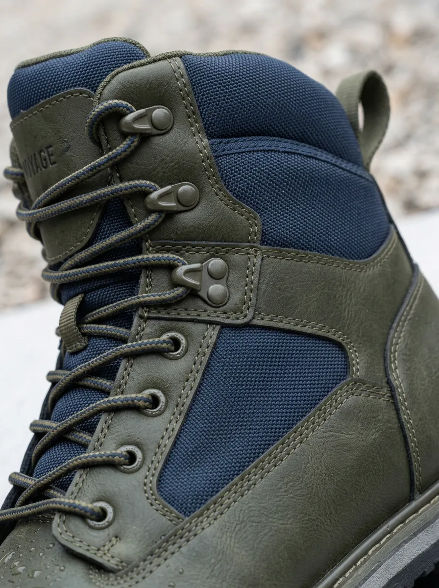Men's Olive Green Waterproof Tactical Printed Work Boots