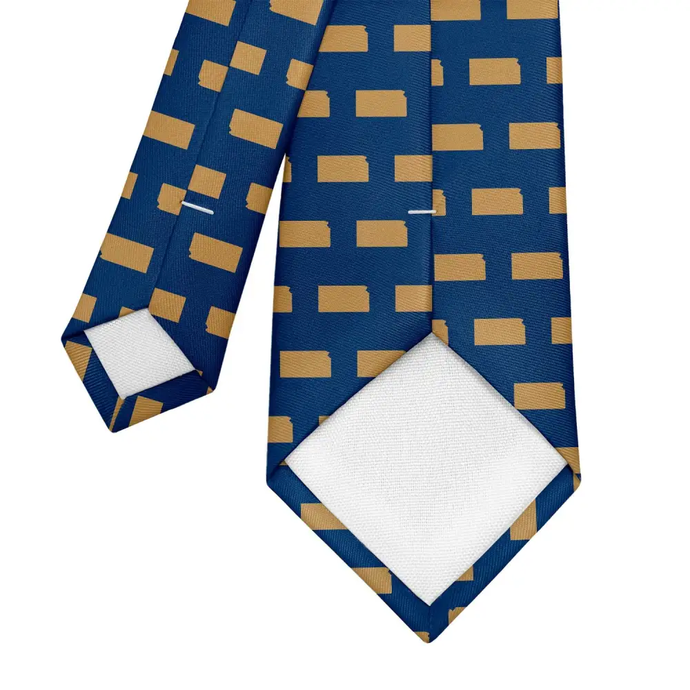 Polished Outline Emblem Style Necktie