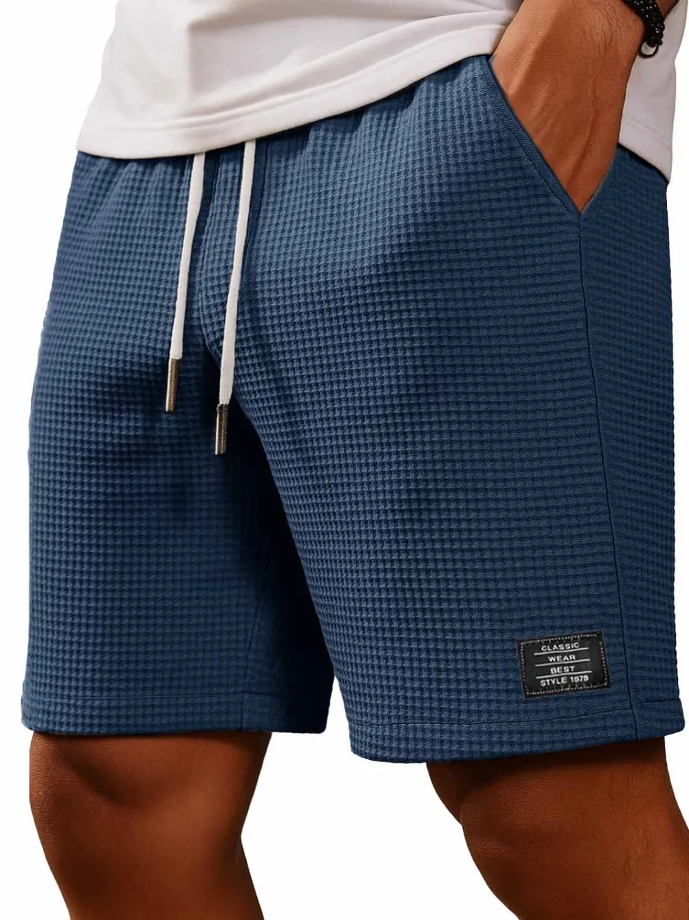Relaxed Textured Knit Pocket Shorts