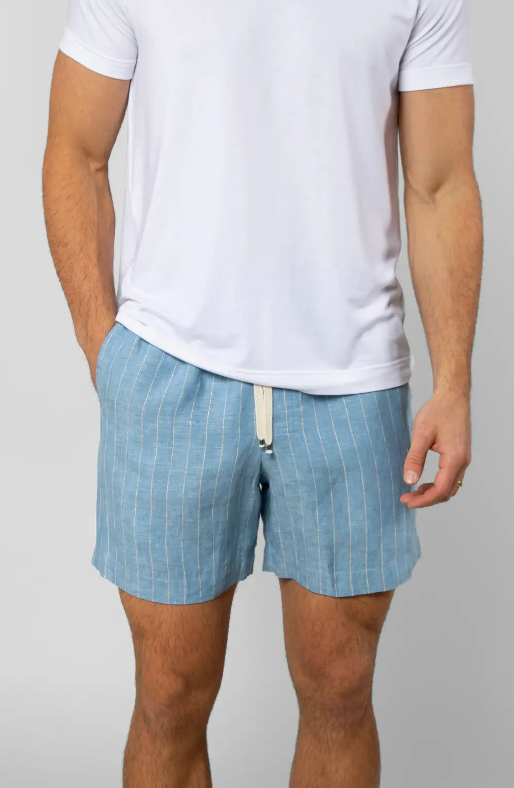 Men's Relaxed Linen Drawcord Shorts