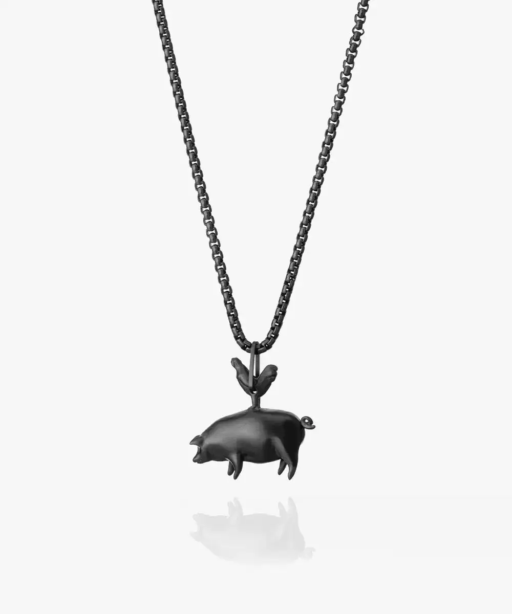 Utility And Logo Pendant Necklace