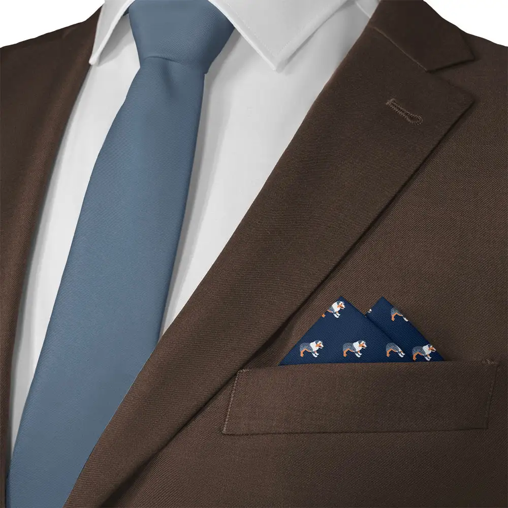 Dapper Refined Animal Motif Dog Motif Pocket Square