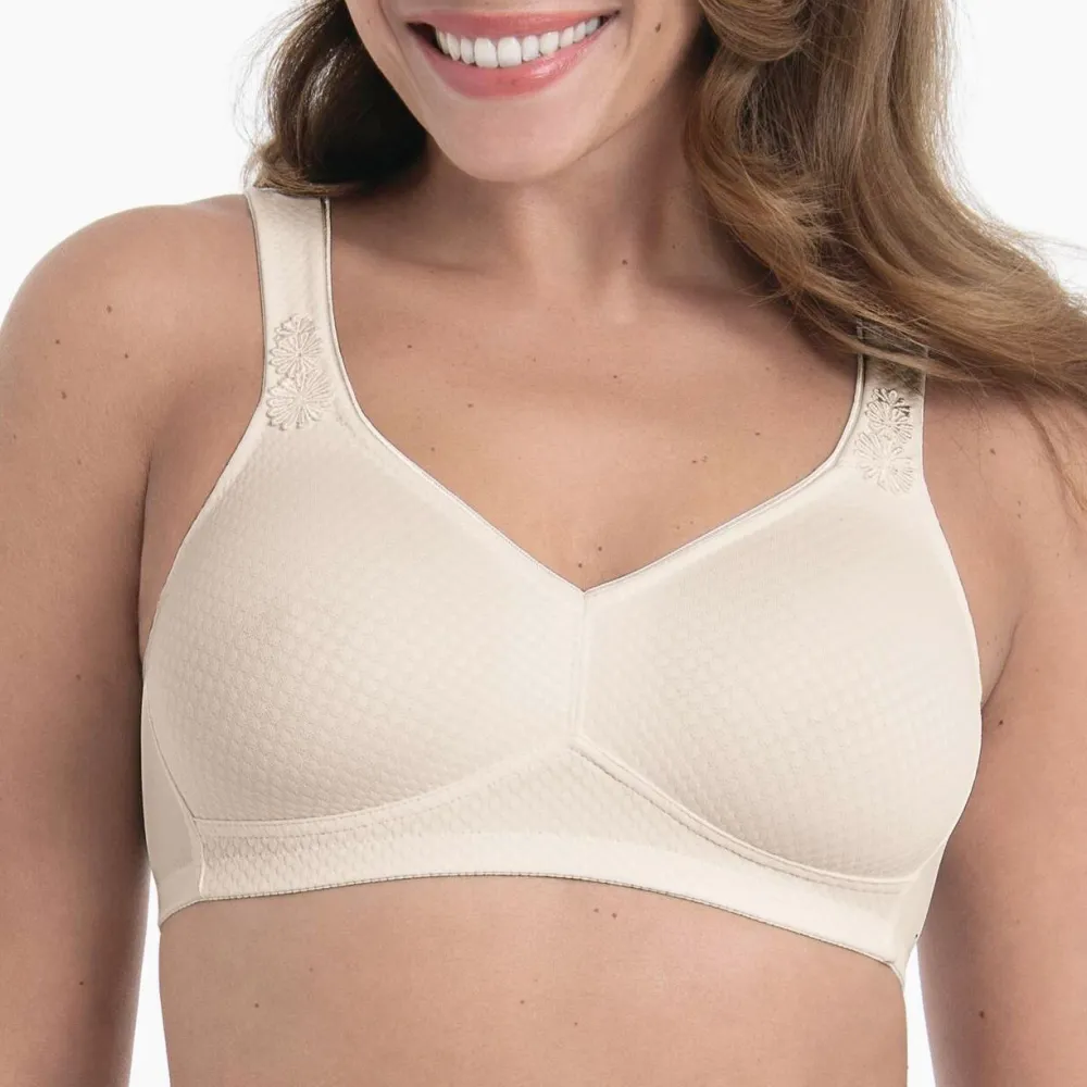 Women's Wireless Molded Seamless Jacquard Fuller Bust Bra