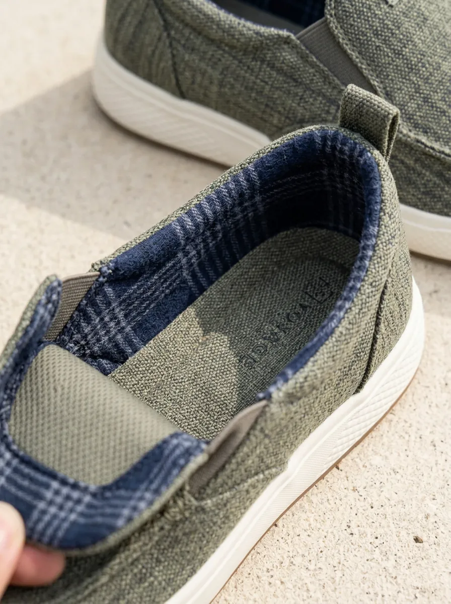 Streetwear Textured Graphic Outdoor Look Men's Stretch Canvas Shoes