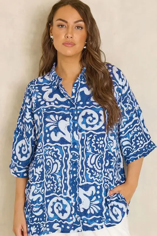 Blue Abstract Print Set