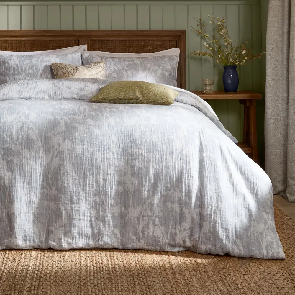 Softly Styled Bedroom Reversible Floral Cotton Duvet Cover Set