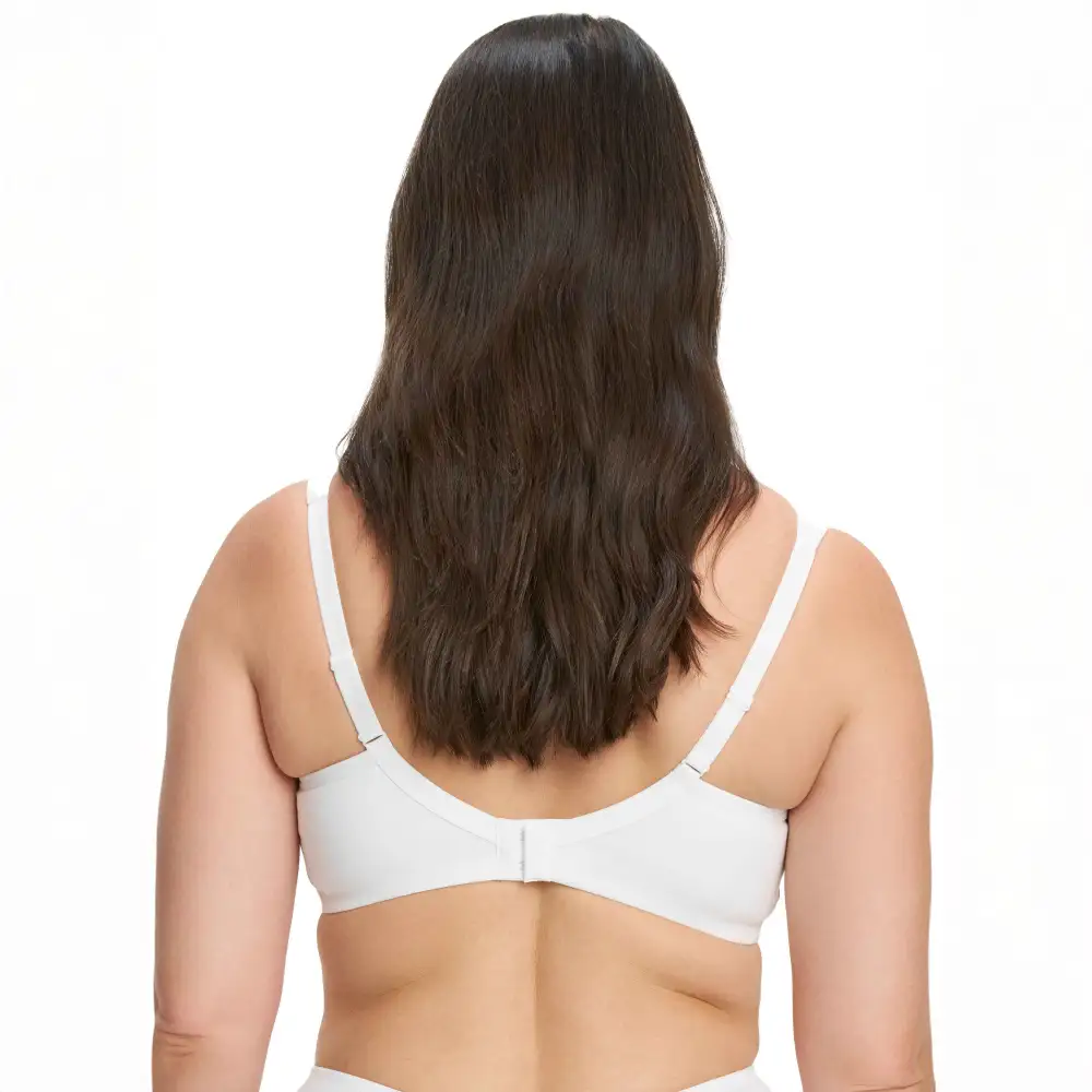 Women's Wireless Molded Seamless Adjustable Straps Cotton Blend Bra