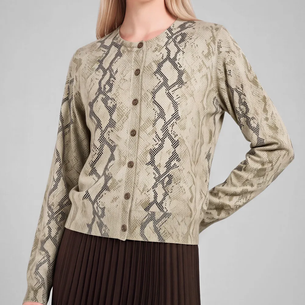 Snakeskin Cardigan Top