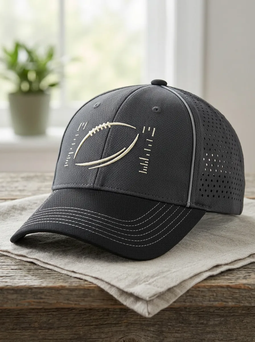 Men's Gridiron Football Fan American Football Line Art Printed Cap