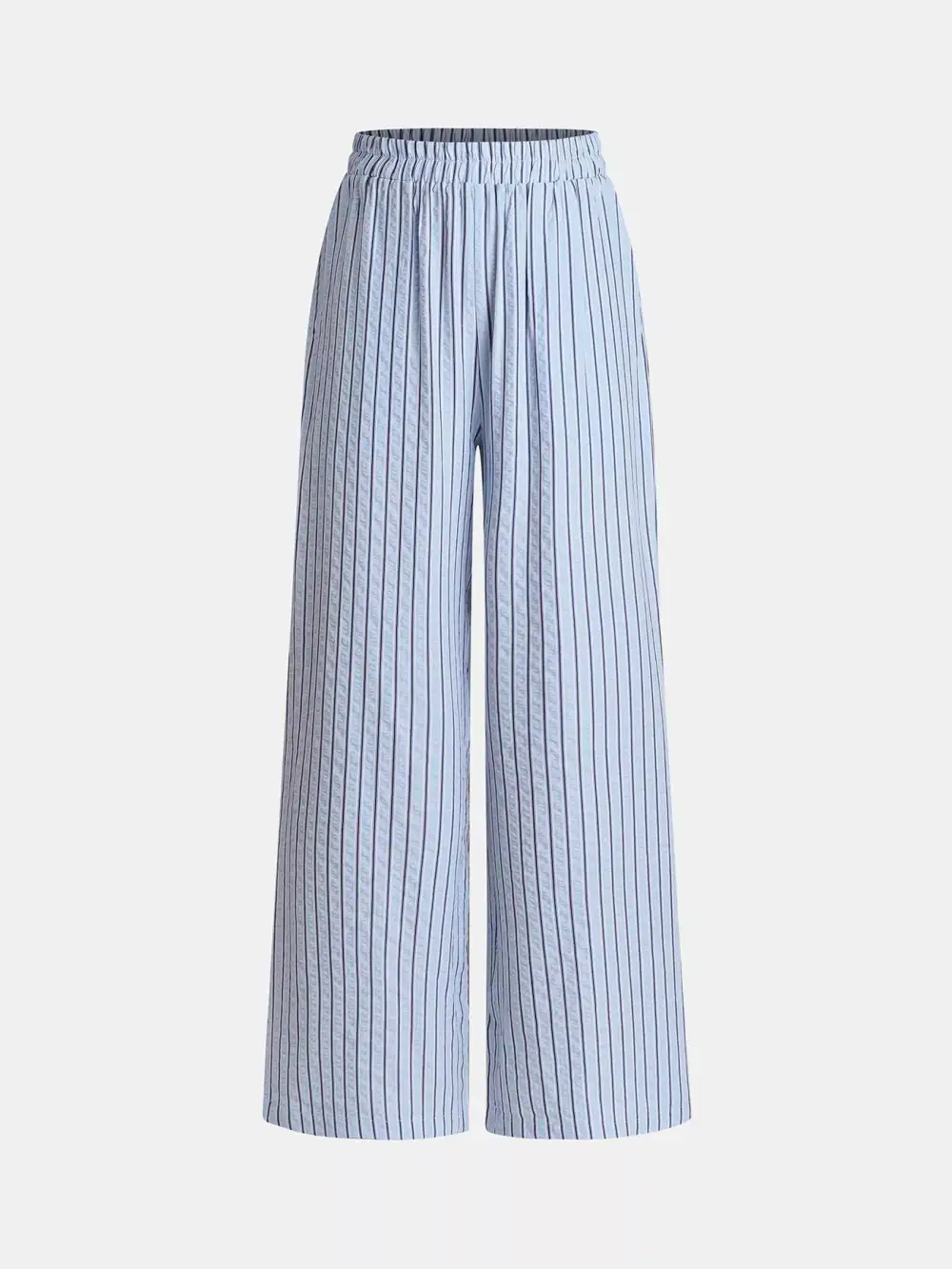 Refined Striped High Waisted Wide Leg Pants