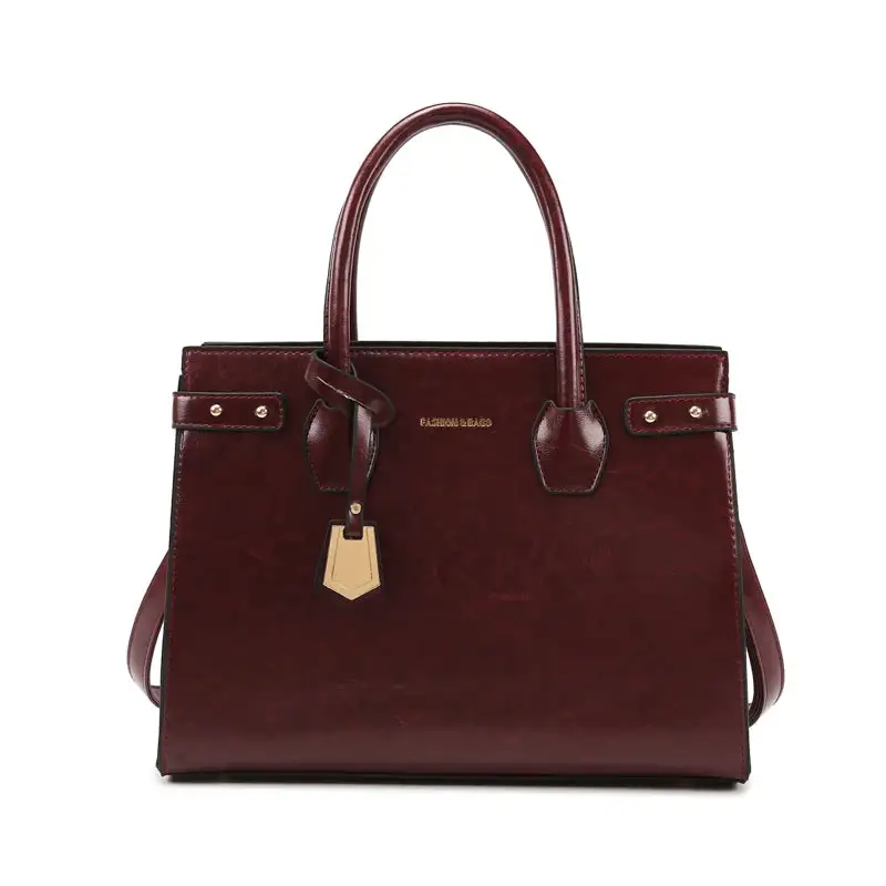 Luxurious Craft: Genuine Leather Flap-Cover Handbag