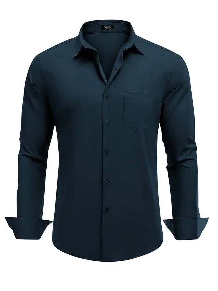 Ribbed Collar Casual Knit Polo Shirt