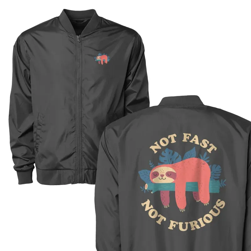 Humorous Sloth Zip Up Jacket