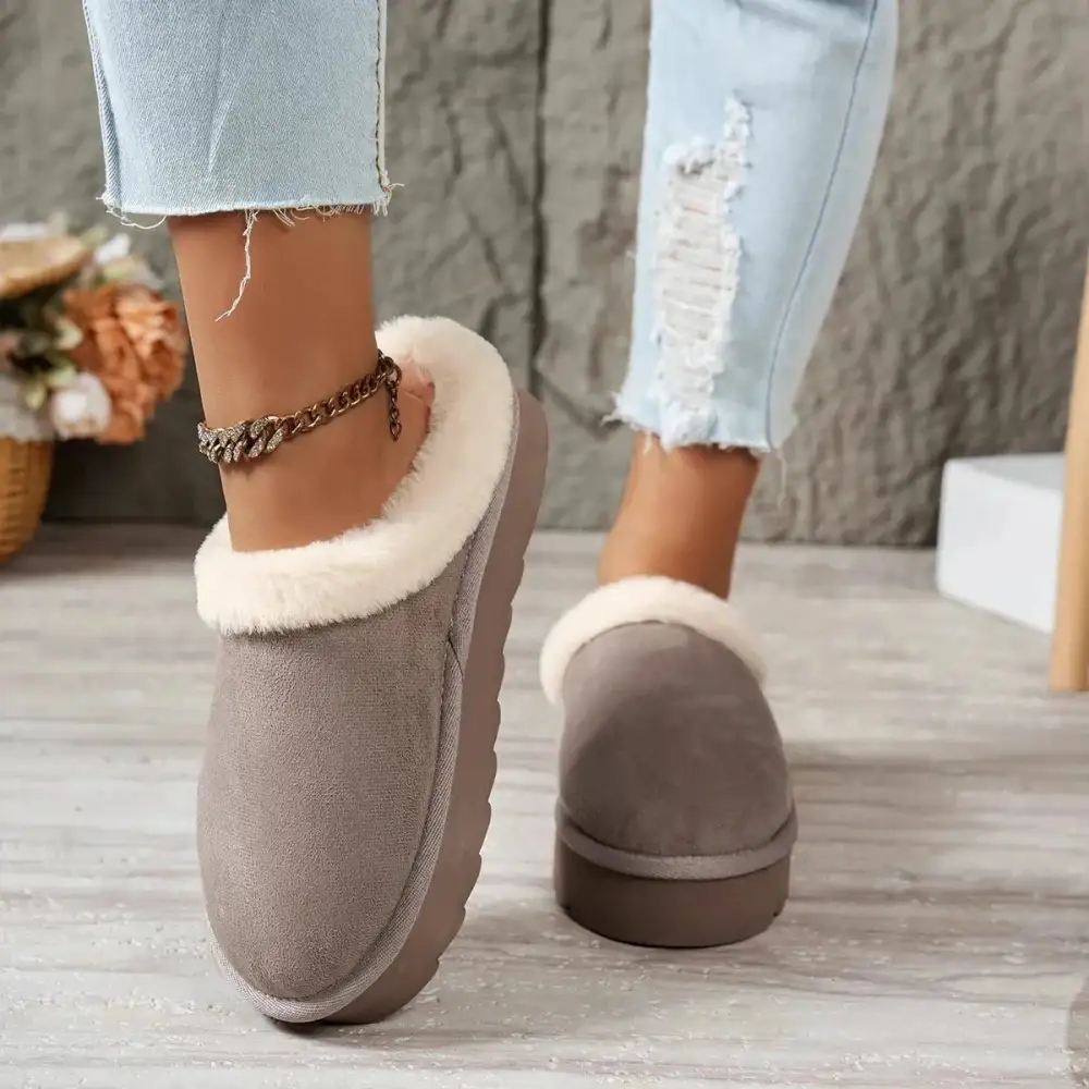 Warm Touch Platform Casual Slippers