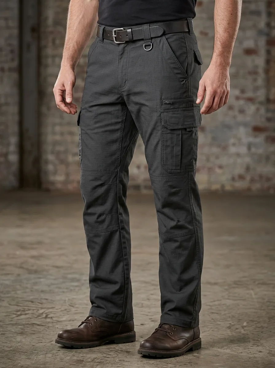 Storage-Ready Outdoor Cargo Work Pants for Outdoor Layering
