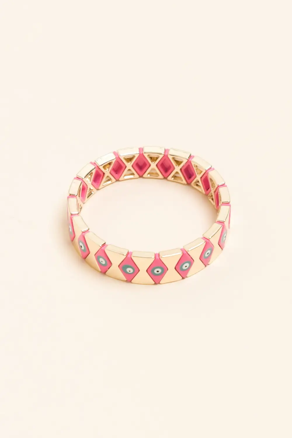 Beaded Block Stretch Bracelet