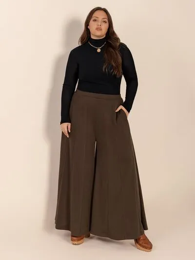 Plus Wide Leg Pocket Pants