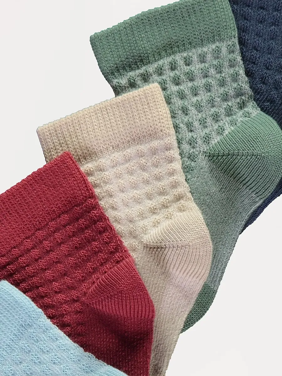 Bobble Cotton Rich Ankle Socks 5 Pack