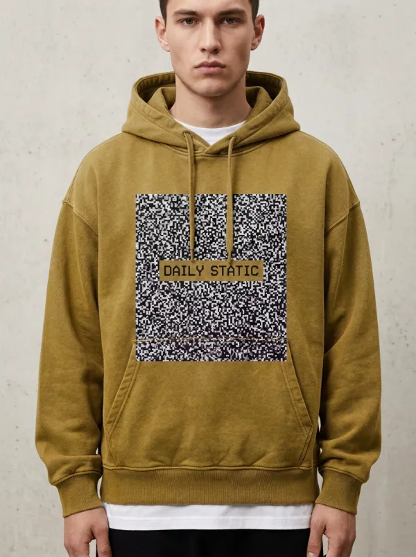 Streetwear Glitch Men's Graphic Hoodie
