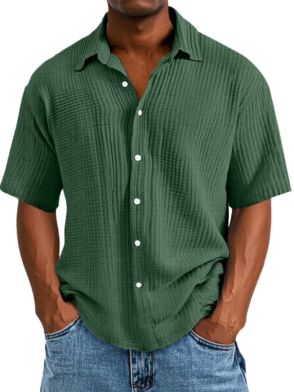 Short Sleeve Button Front Shirt