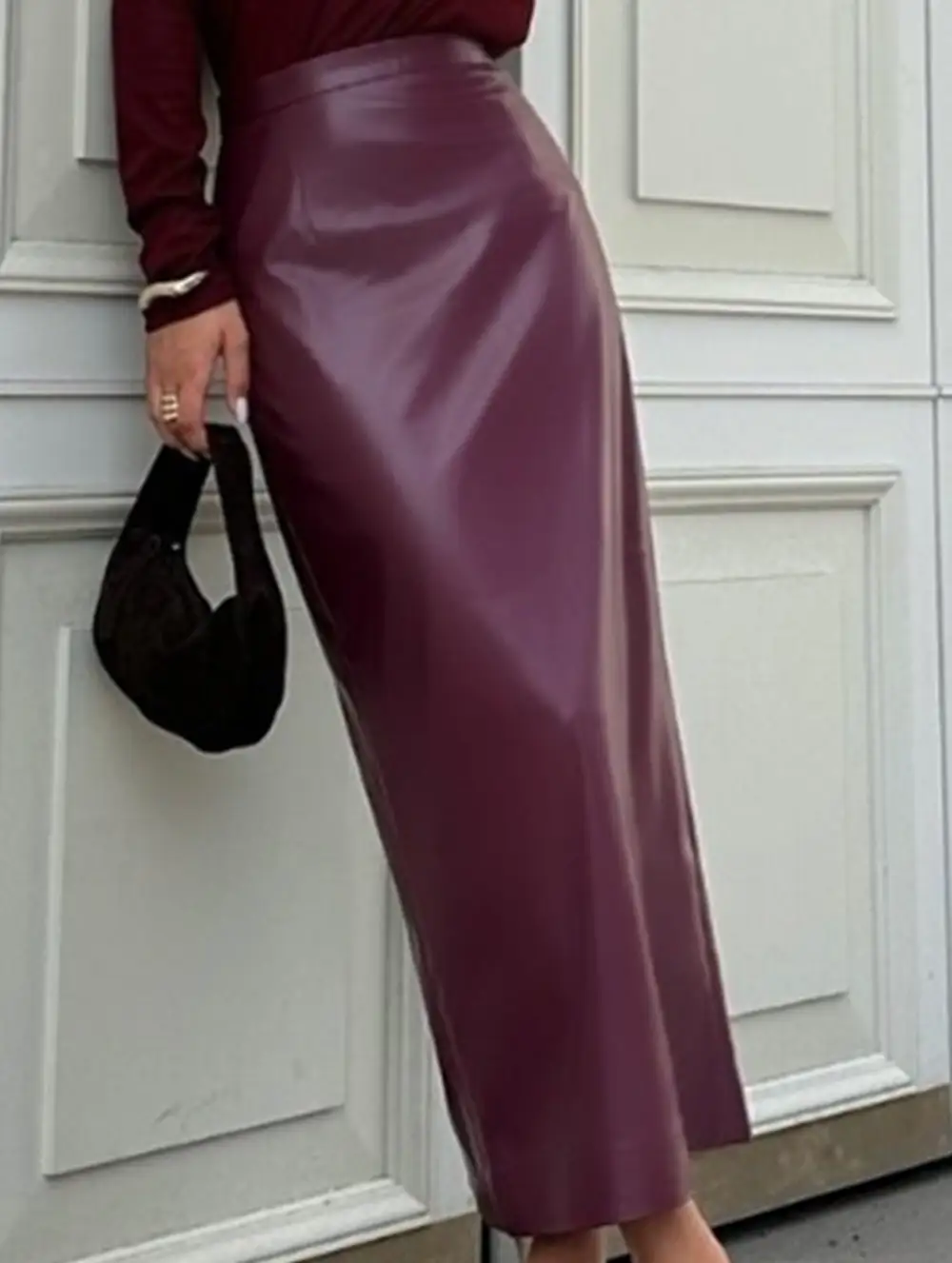 Faux Leather Pencil Skirt