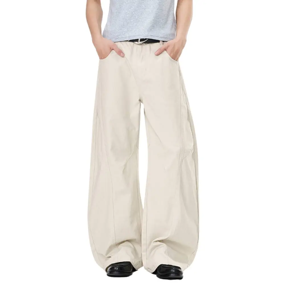 Vintage Washed Washed Barrel Leg Men's Casual Pants