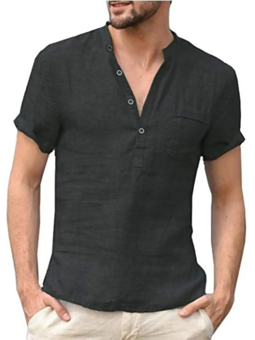 Smart Casual Button-Detail Polo Shirt