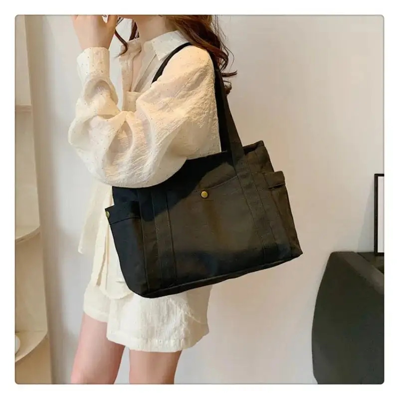 Minimalist Mustard Canvas Everyday Tote Bag