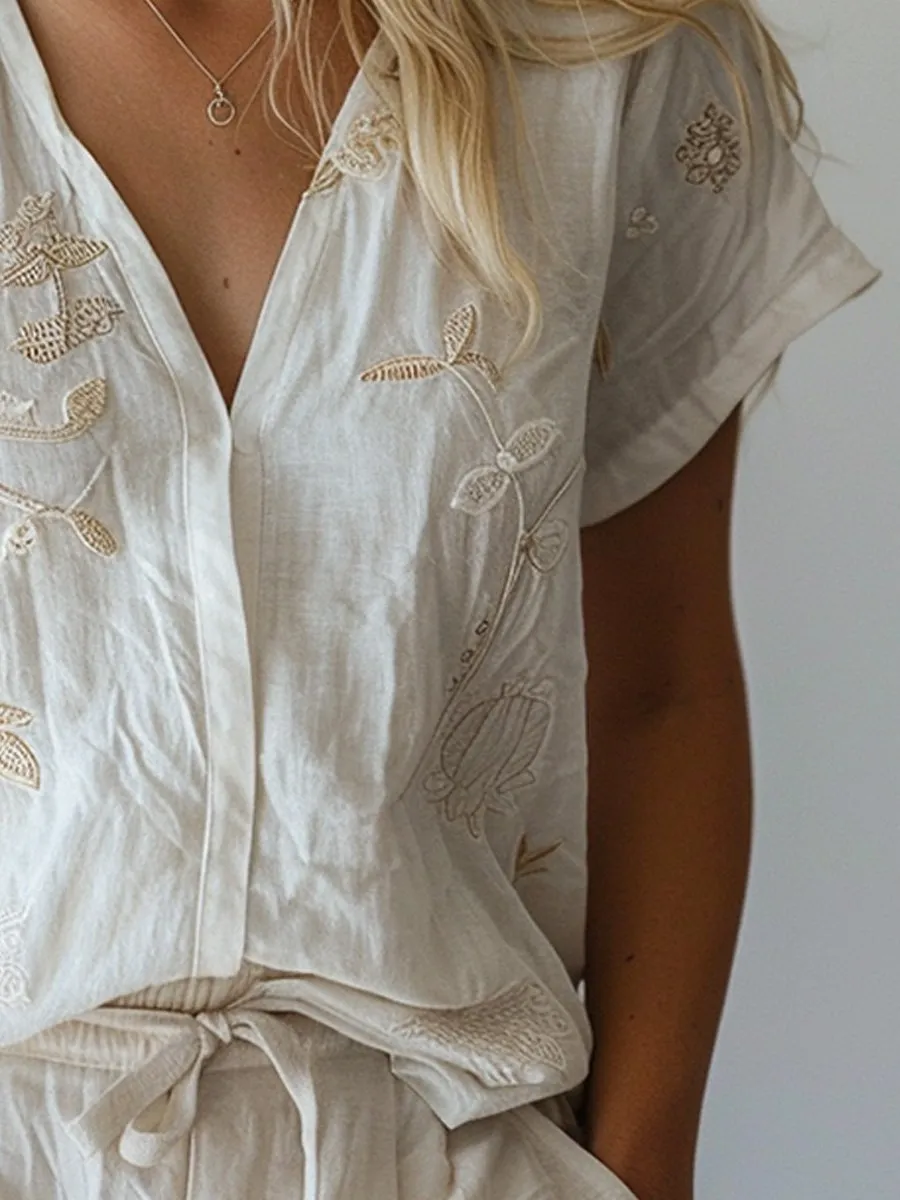 Relaxed Pleated Blouse