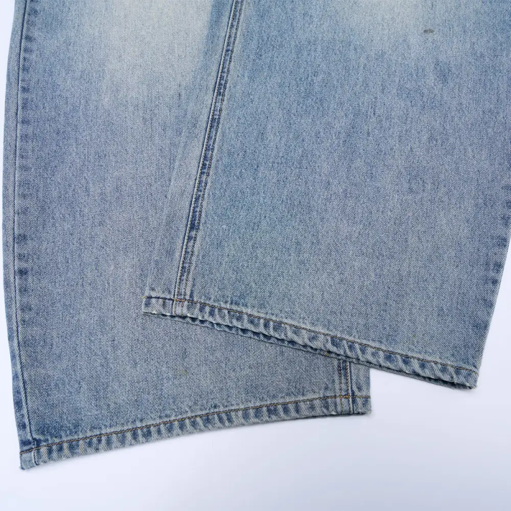 Wide Leg High Waist Washed Denim Jeans
