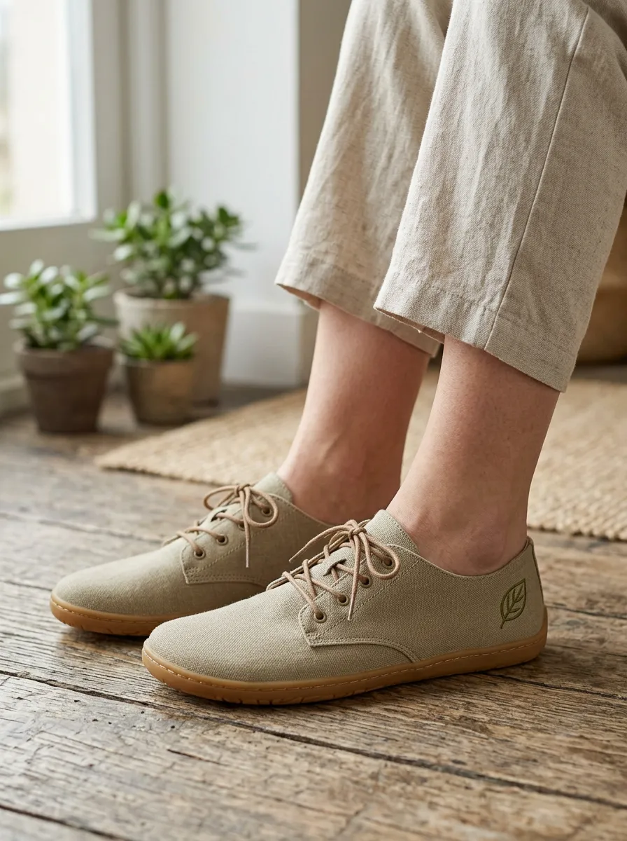 Minimal Leaf Graphic Design Unisex Barefoot Shoes