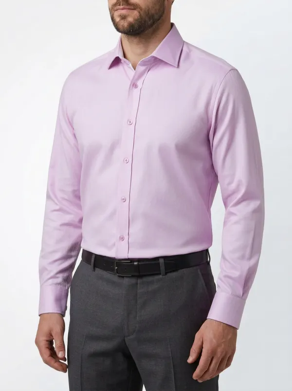 Men's Polished Solid Dress Shirt