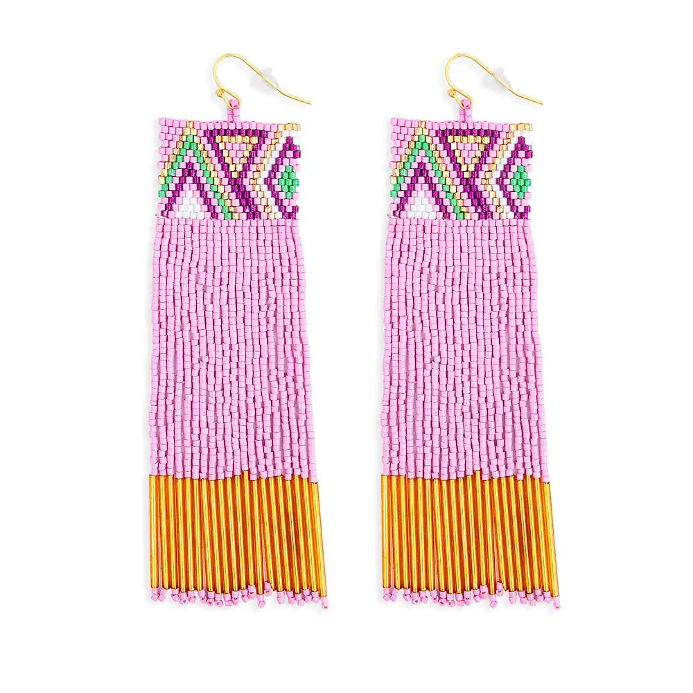 Classic Ornate Artful Beaded Earrings