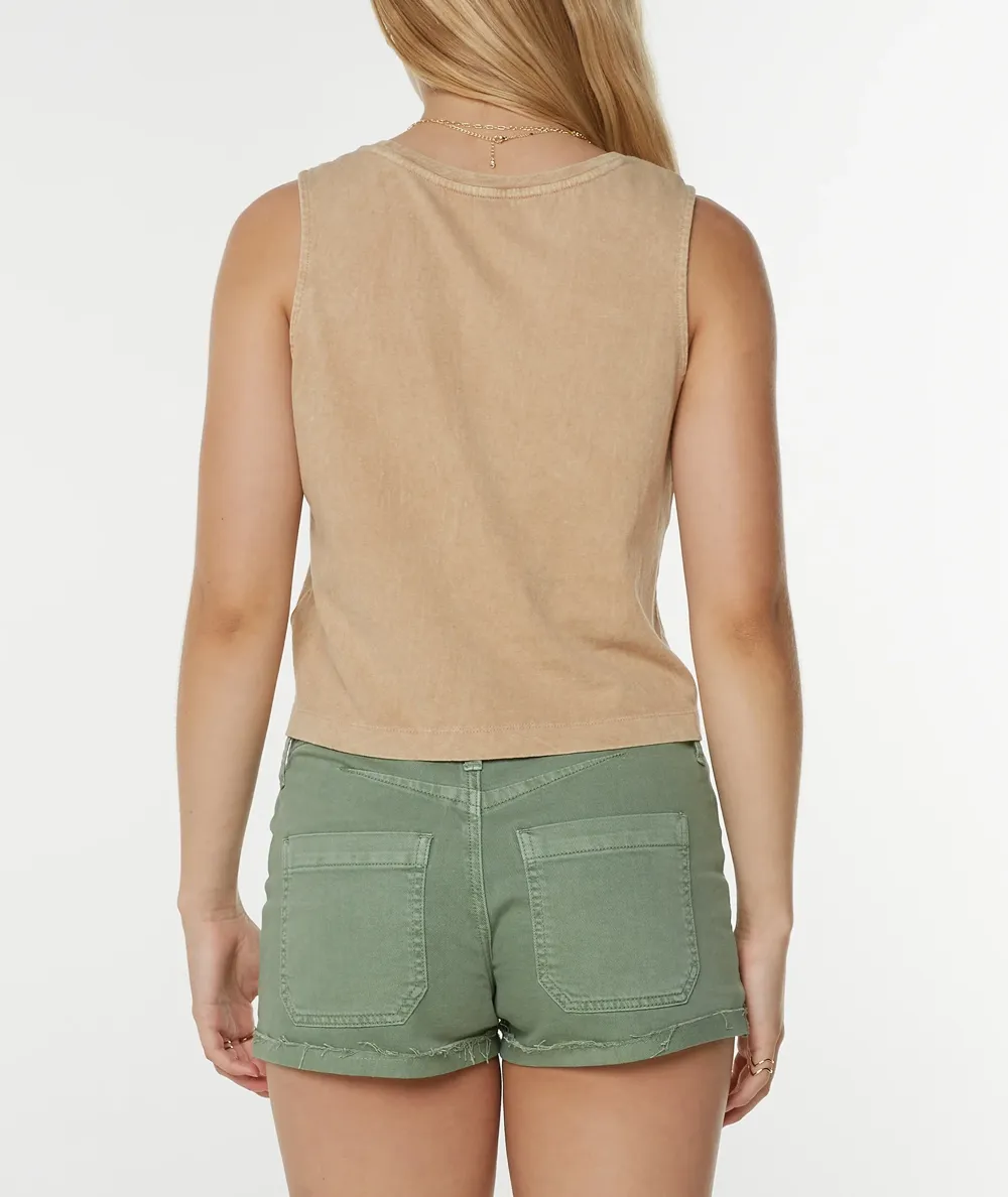 Floral And Shell Print Round Neck Vest