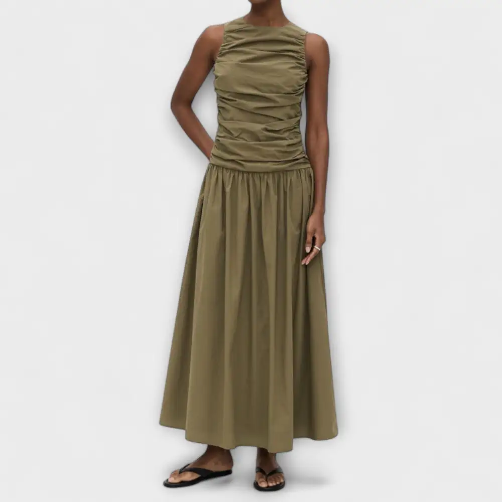 Cotton Flowing Maxi Dress