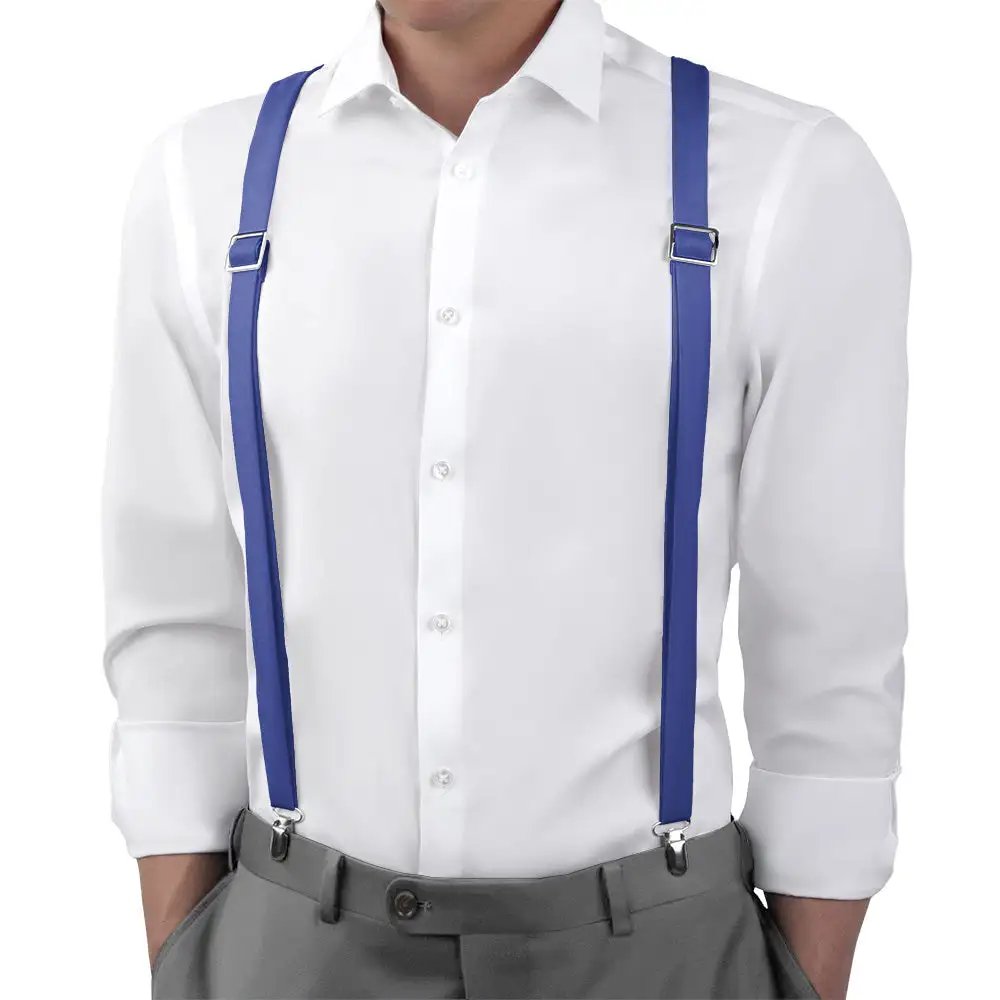 Bold Polished Solid Tone Suspenders