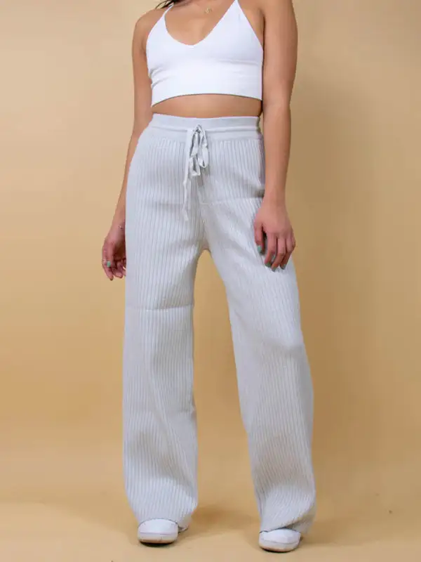 Drawstring Loose Lace Straight Trousers Pants