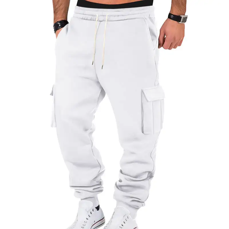 Men's Casual Cargo Waistband Pockets Cargo Pants Utility Fit