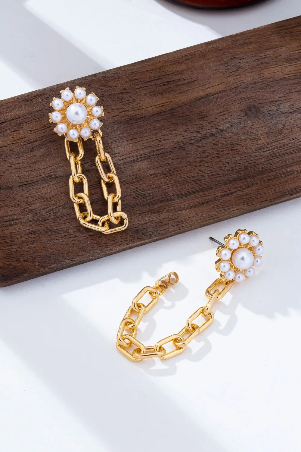 Pearl Daisy Hoop And Drop