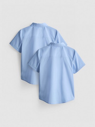 7-15yrs | 2pk Unisex Cotton Blend Short Sleeve School Shirts detail 3