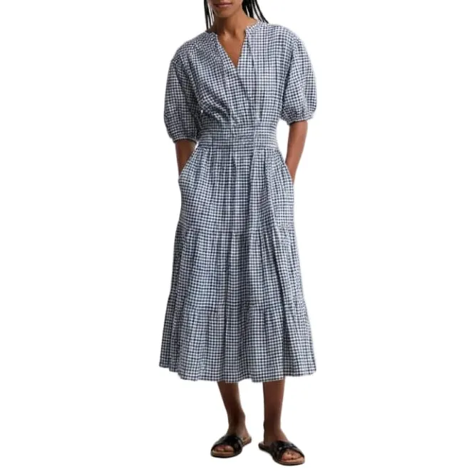 Textured Classic Women's Midi Dress
