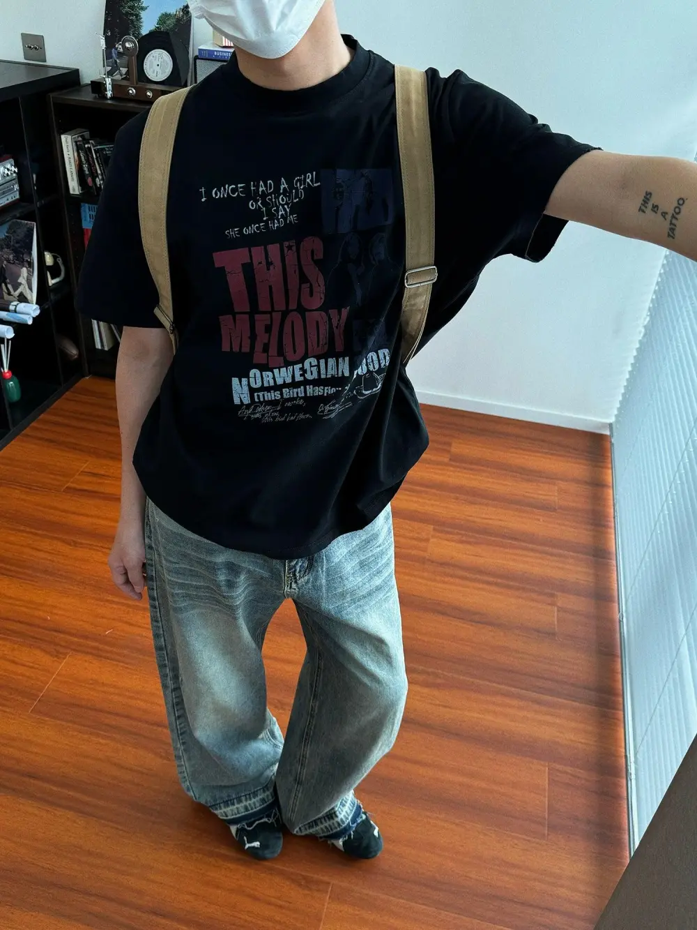 Faded Distressed Edge Jeans